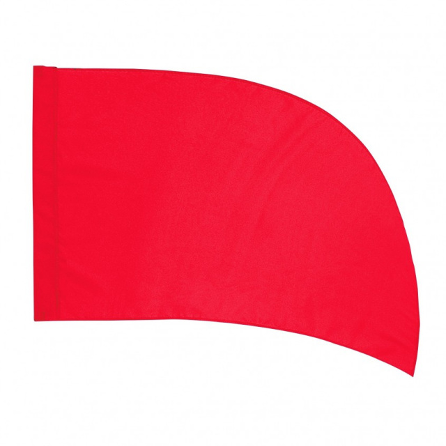 Poly Silk Flag  Arced RED